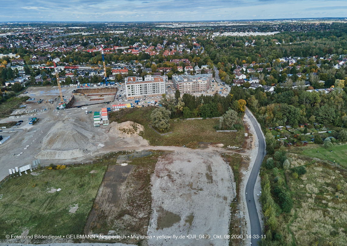 08.10.2020 - Baustelle Alexisquartier und Umgebung in Neuperlach